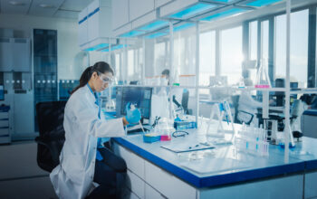 Team of scientists in laboratory